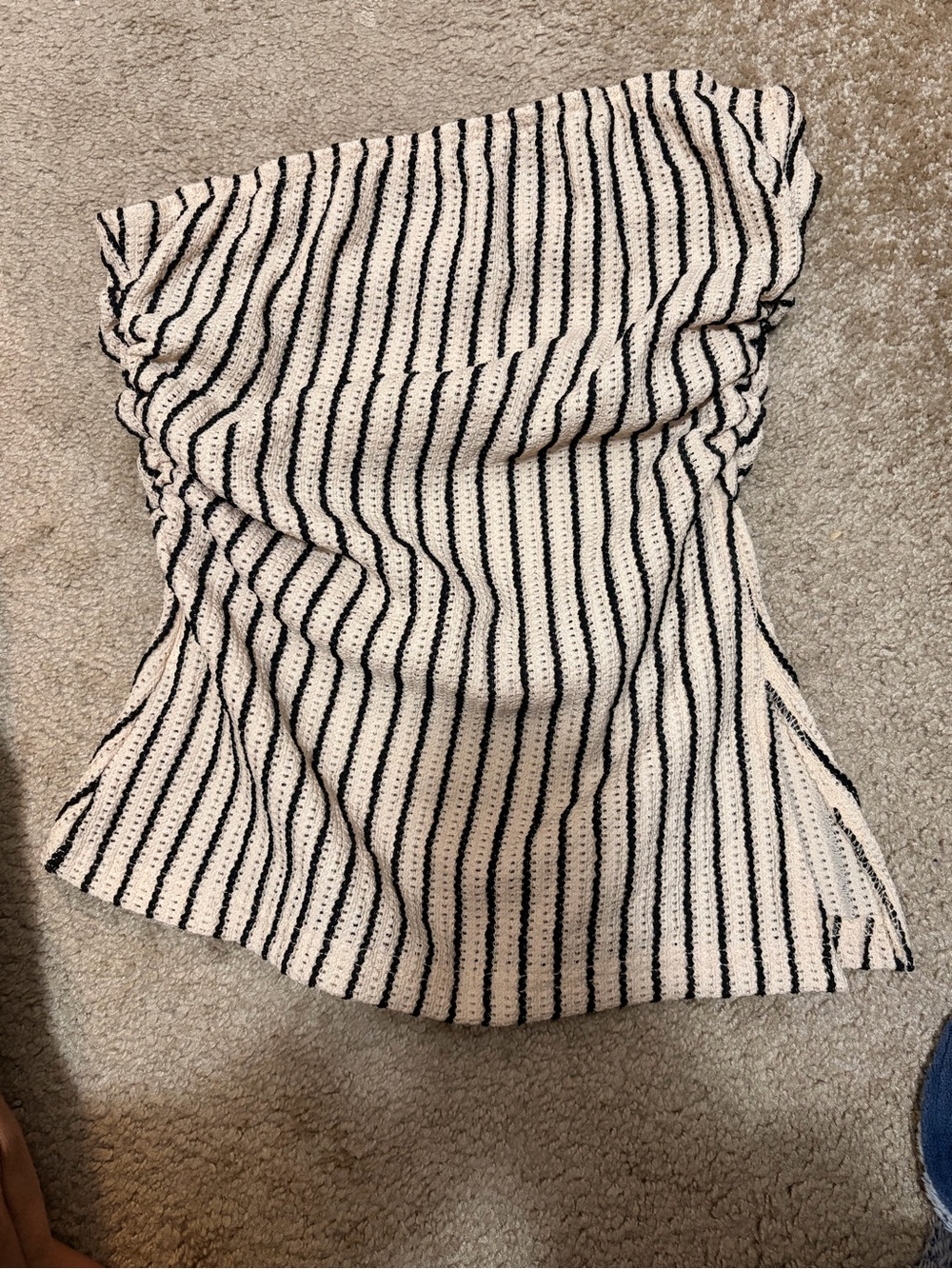 Striped Black and White Knit Skirt